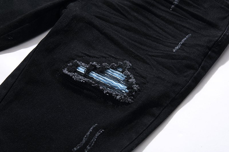 AMIRI Black Distressed Biker Jeans – HemlockMintCo
