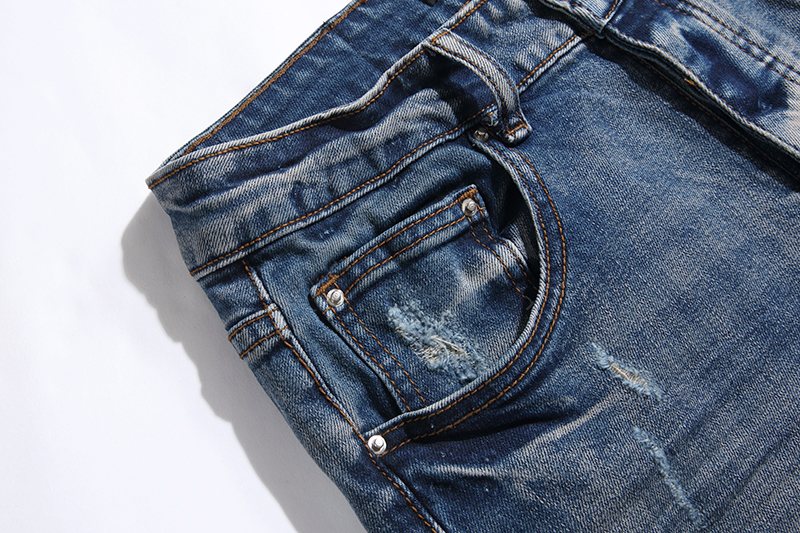 AMIRI Blue Washed Embroidered Jeans – HemlockMintCo