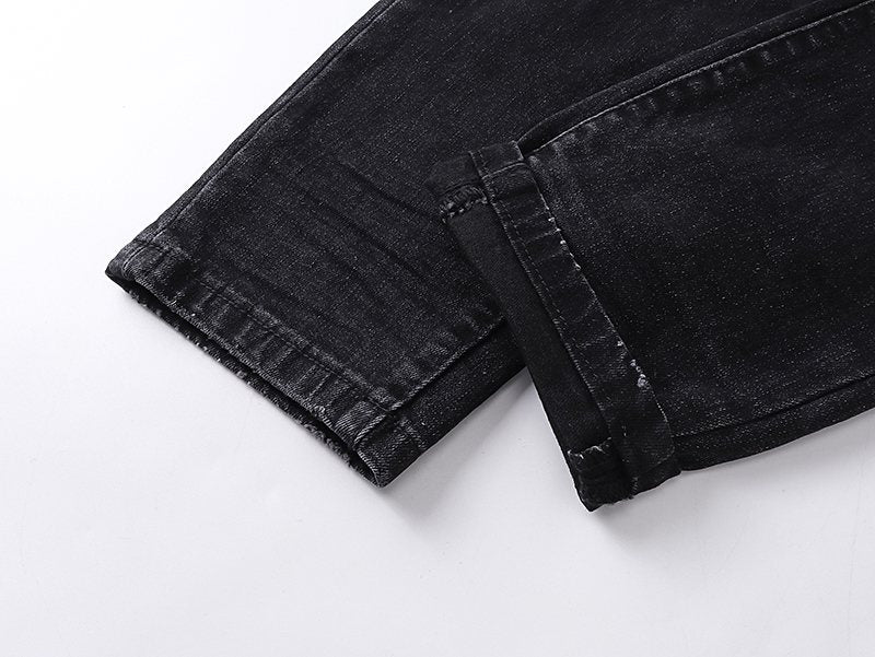 AMIRI Black Rhinestone Distressed Jeans – HemlockMintCo