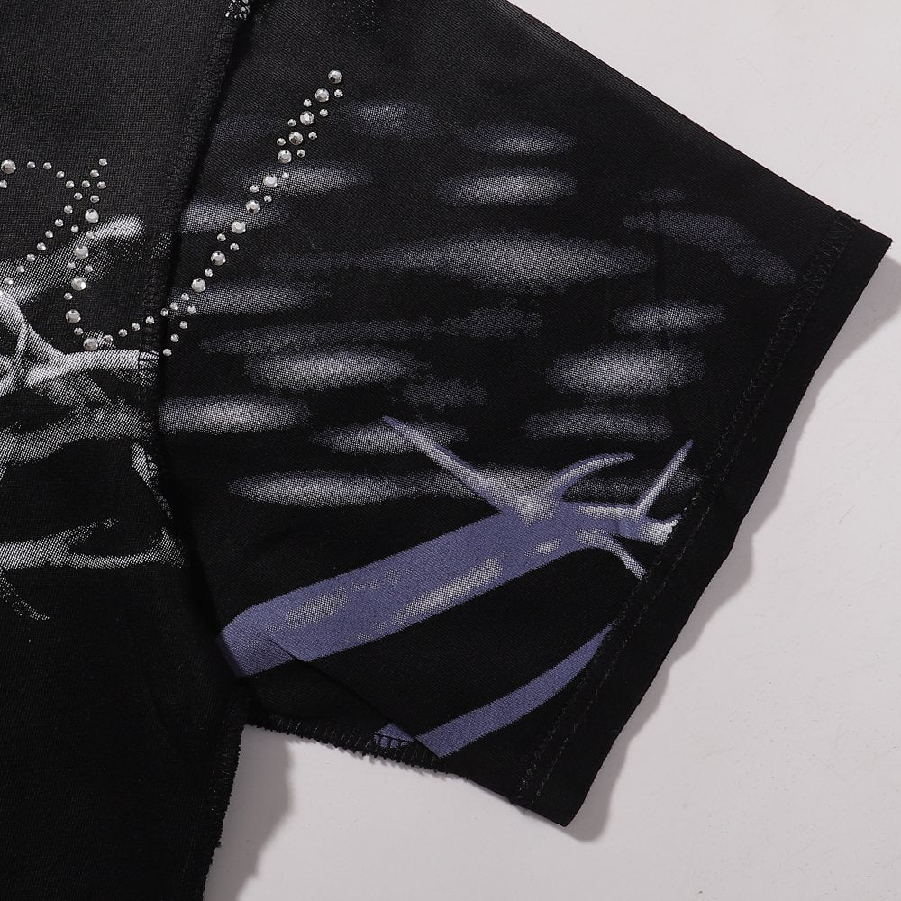 RARE PEACE America First Gothic Graphic T-Shirt — detail